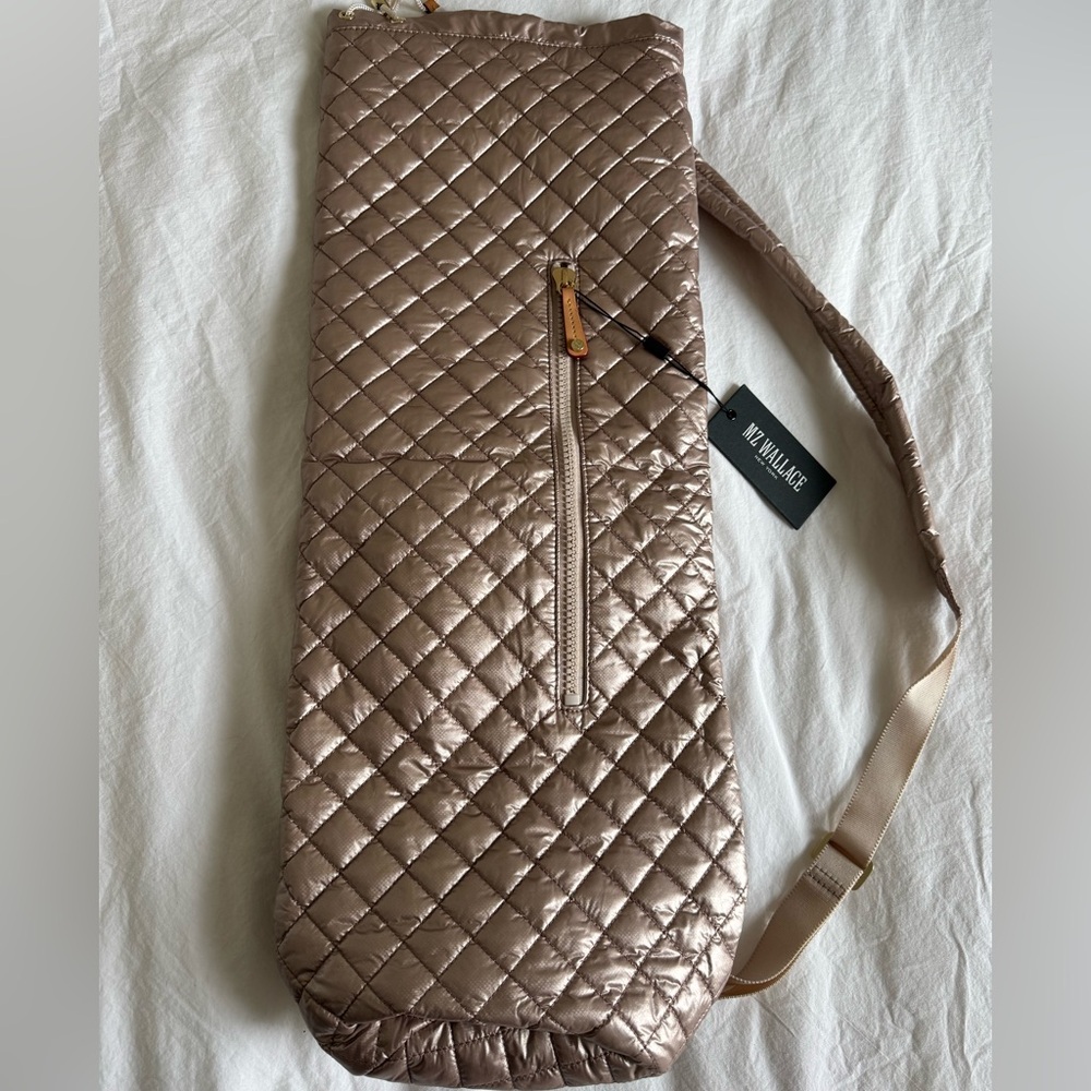 NWT MZ Wallace Yoga Matt Bag, Quilted Rose Gold Metal - Picture 8 of 8